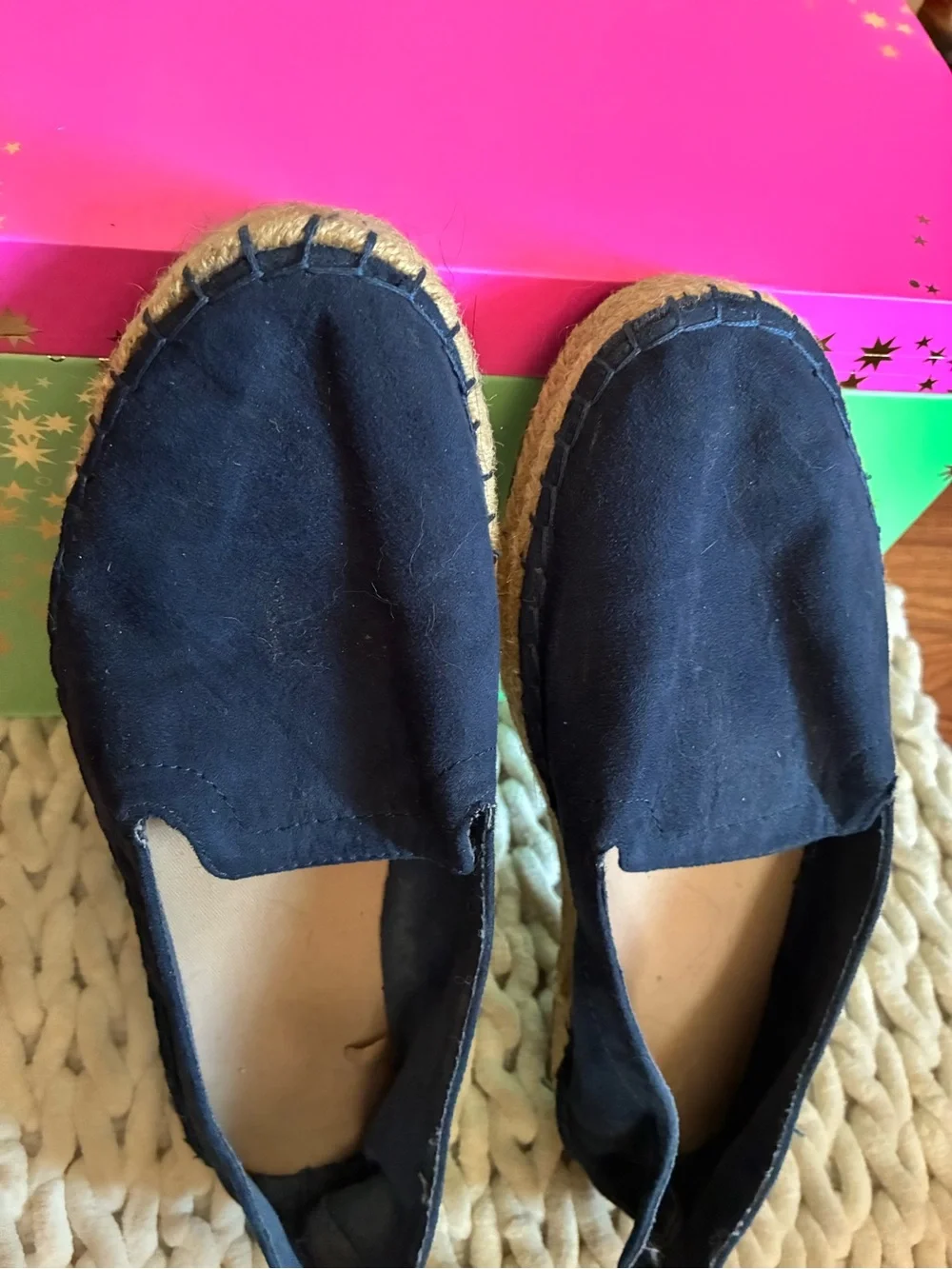 Women’s Navy Espadrille Slip-On Shoes - Casual Summer Comfort